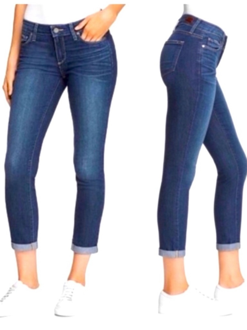 👗PAIGE Kylie crop Dark Blue Slim Jeans